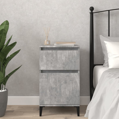 Amedeu 40cm W Manufactured Wood,Metal Bedside Table