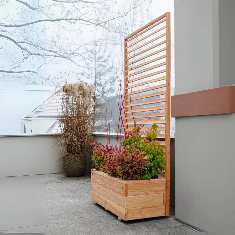 Wood Planter Box, 180cm H x 90cm W x 43cm D