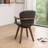 Donato Modern 360° Swivel Faux Leather Dining Chair With Sturdy Bamboo Frame