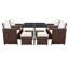 Angelos 8 - Person Wicker Patio Dining Set with Rectangular Table , Cushions Included-473676678