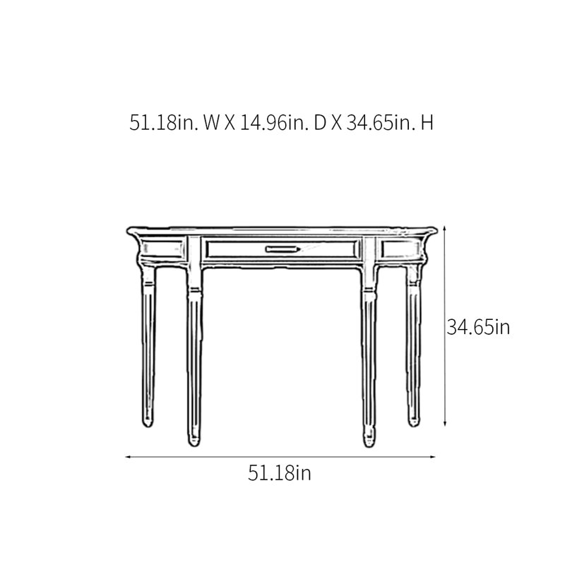 Console moderne minimaliste, H 34,65 po x l 51,18 po x P 14,96 po