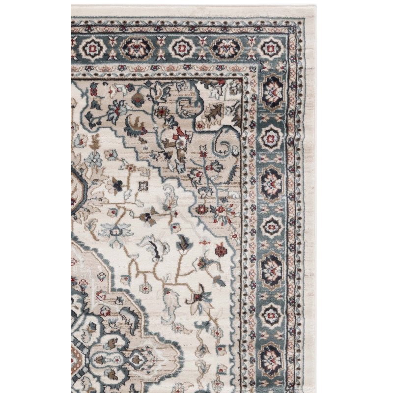 Klose Performance Oriental Rug, Rectangle 6' x 9', Cream/Beige