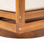 Méridienne d'extérieur pivotante, finition teck avec coussin beige