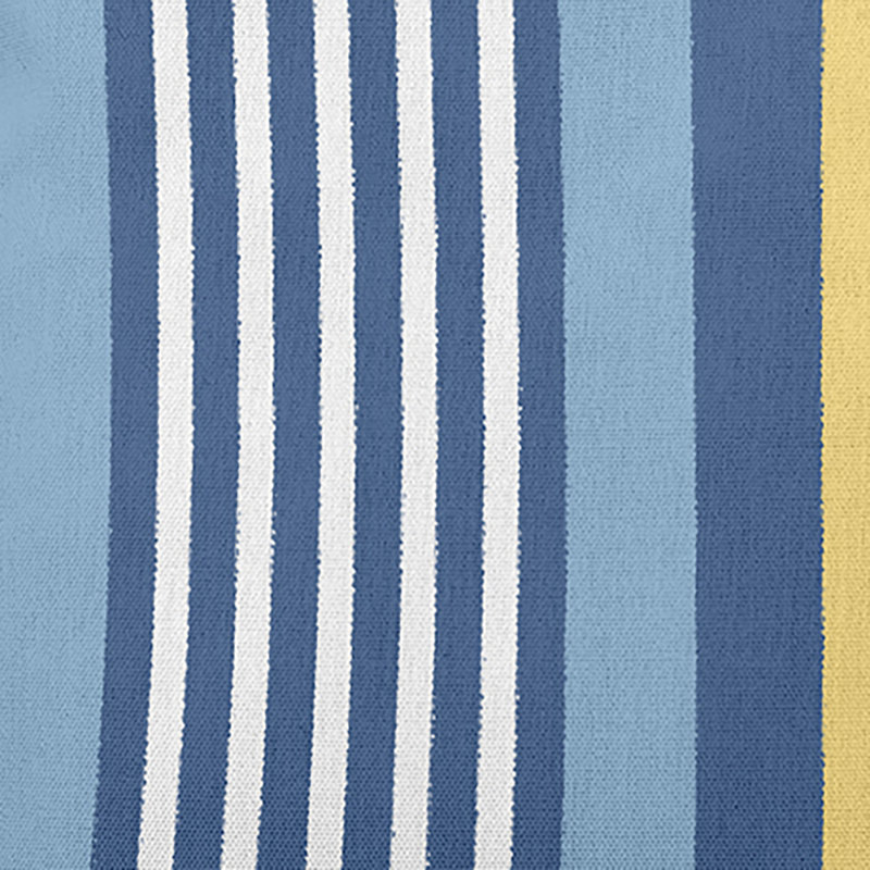 Housse de coussin d'extérieur carré Sail, Sun & Fun, 16 po x 16 po, Jaune / Bleu
