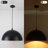 2 Pack Black Pendant Lights 16 Inch Dome Pendant Light, Modern Farmhouse Pendant Light for Kitchen Island, Dining Room, Cafe, Bar-115827988