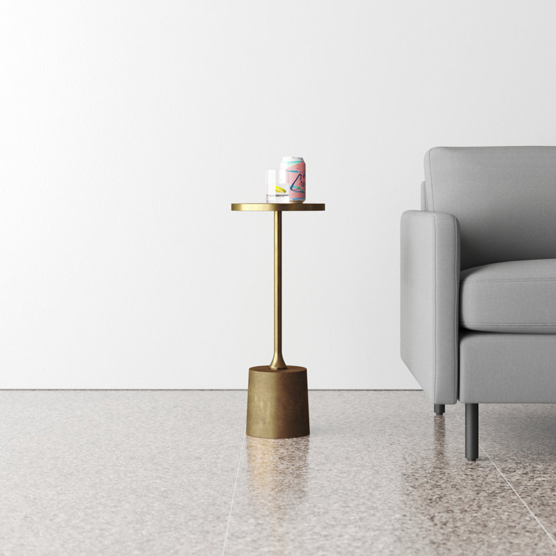Element End Table, Brass Gold