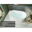 55" Acrylic Freestanding Bathtub, Small Soaking Tub, Toe-Tap Chrome Drain, Cupc Certified