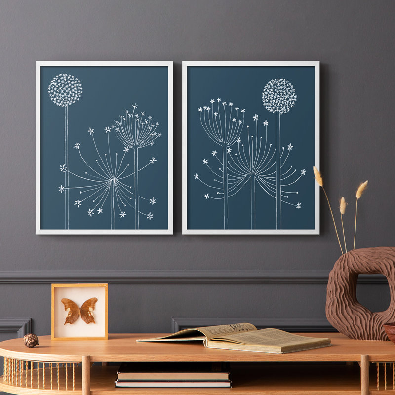 Impression graphique Alliums I-Premium - prête à être accrochée - aucun clou requis - aucun clou requis, H 15 po x l 24 po