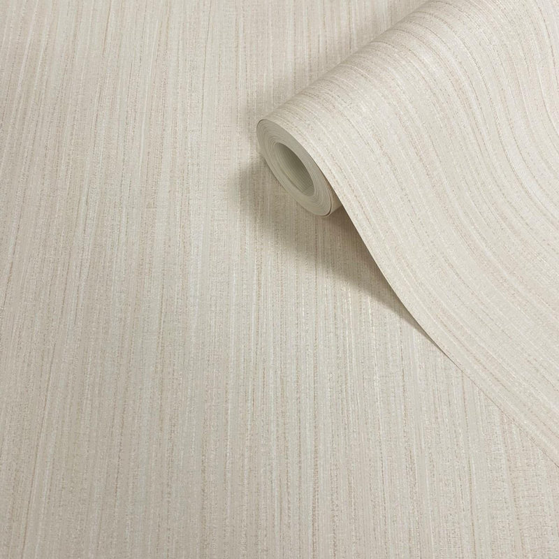 Alethia Texture Wallpaper - For Living Room, Bedroom, Fireplace - Textured Finish, Solid Colour Pattern, Cream