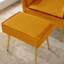 Fauteuil en velours capitonné avec repose-pieds Vaishal-1458133888