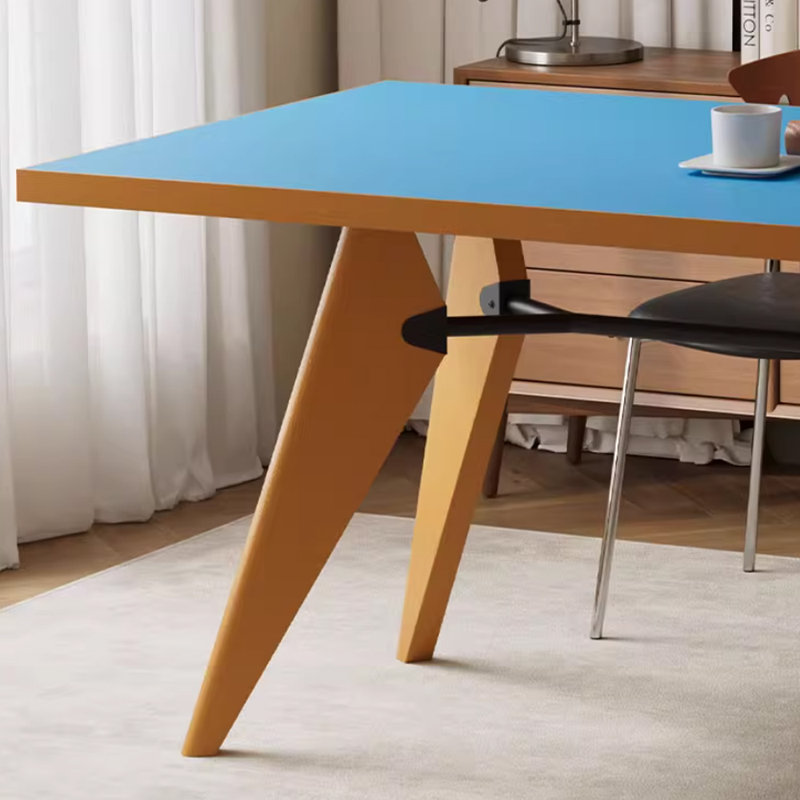 Bureau d'écriture multifonctionnel bleu vif et brun, H 29,52 po x l 55,11 po x P 31,49 po