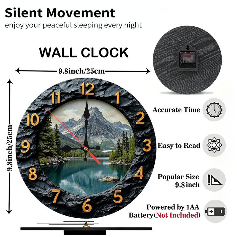 Horloge murale Mountain Lake