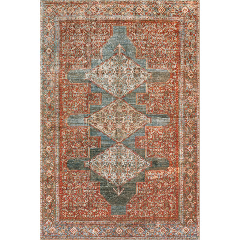 Tapis lavable Audra Medallion, Rectangle 8 pi 6 po x 11 pi 6 po
