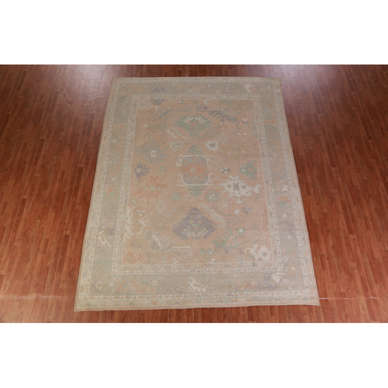 Vegetable Dye Oushak Turkish Area Rug 9x12