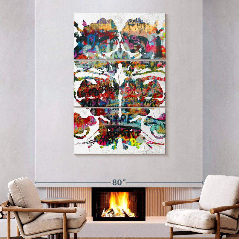 Avery Rorschach Graffiti, 74" H x 48" W