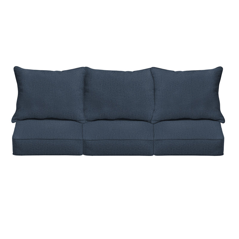 Coussin de siège / dossier Sunbrella® d'extérieur 6 pièces Hokku Designs, L 25 po x P 25 po, White