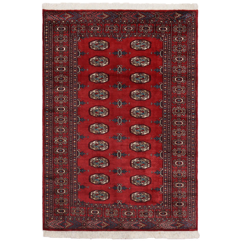 Tapis rouge unique de conception unique 4 pi 1 po x 6 pi 2 po Righley