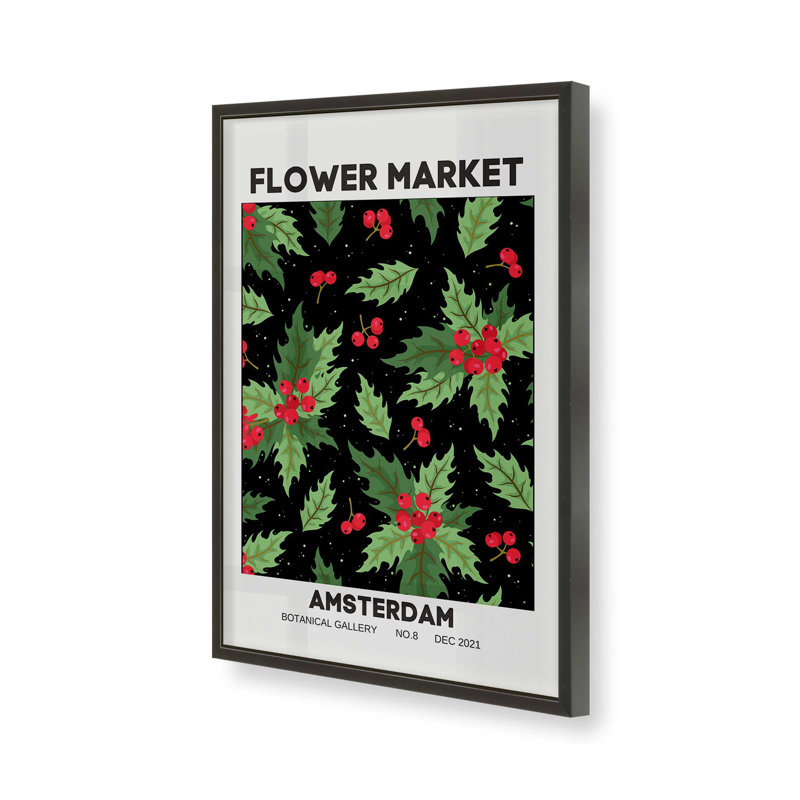 «Holiday Flower Market II», reproduction, Cadre photo noir satiné, H 37 po x l 25 po x P 1,25 po