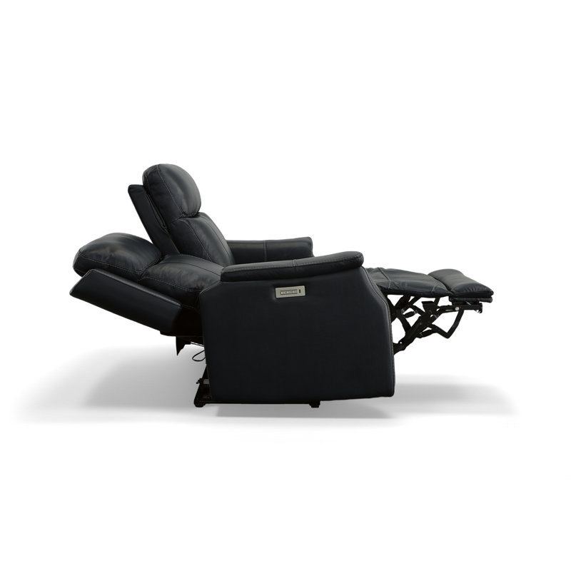 Eamon Reclining Sofa with Power Headrests & Lumbar, Blue