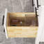 Meuble-lavabo simple en bois massif l 42 po x P 22 po Houston II avec rangement discret et plateau en pierre reconstituée-246166789-246166788