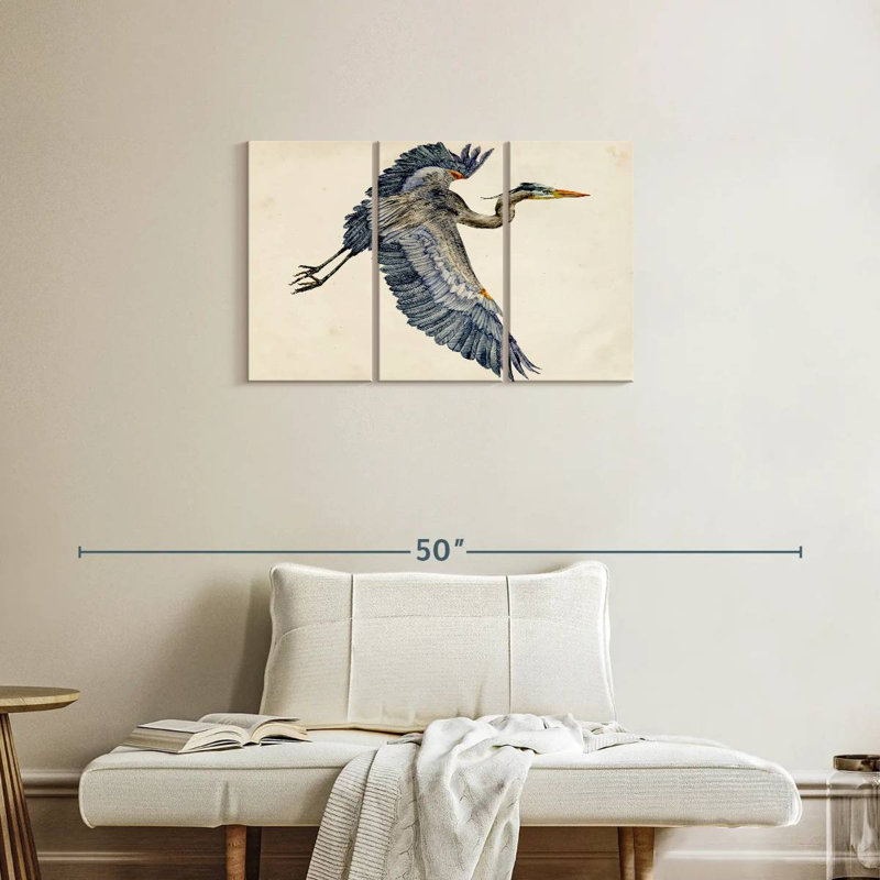 Brampt Blue Heron Rendering IV, 20" H x 33" W