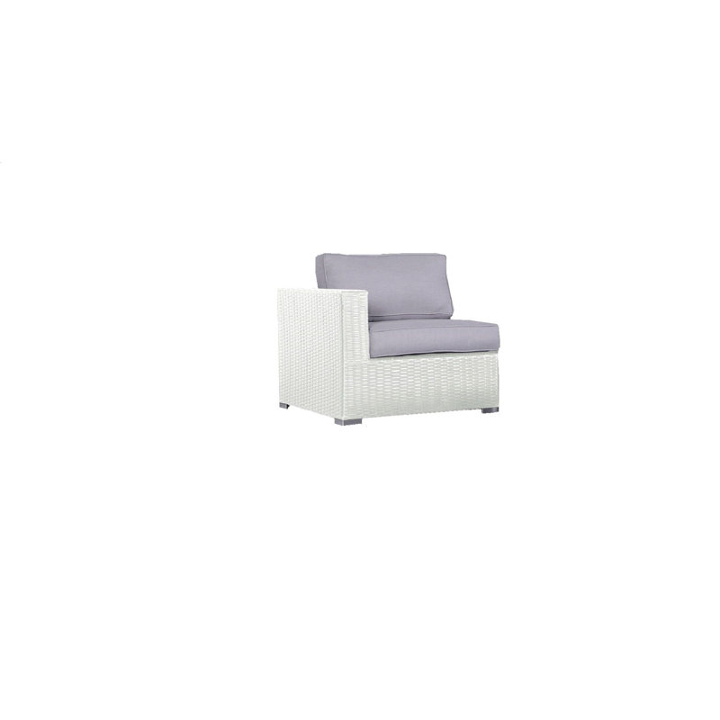 Chaise longue d'extérieur en osier de qualité supérieure Malya, coussins Olefin® inclus