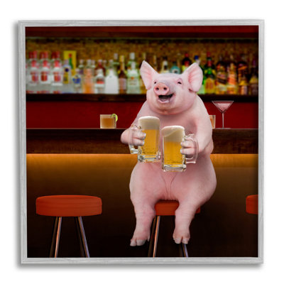 " Pig On Pub Bar Stool " by Lund Roeser