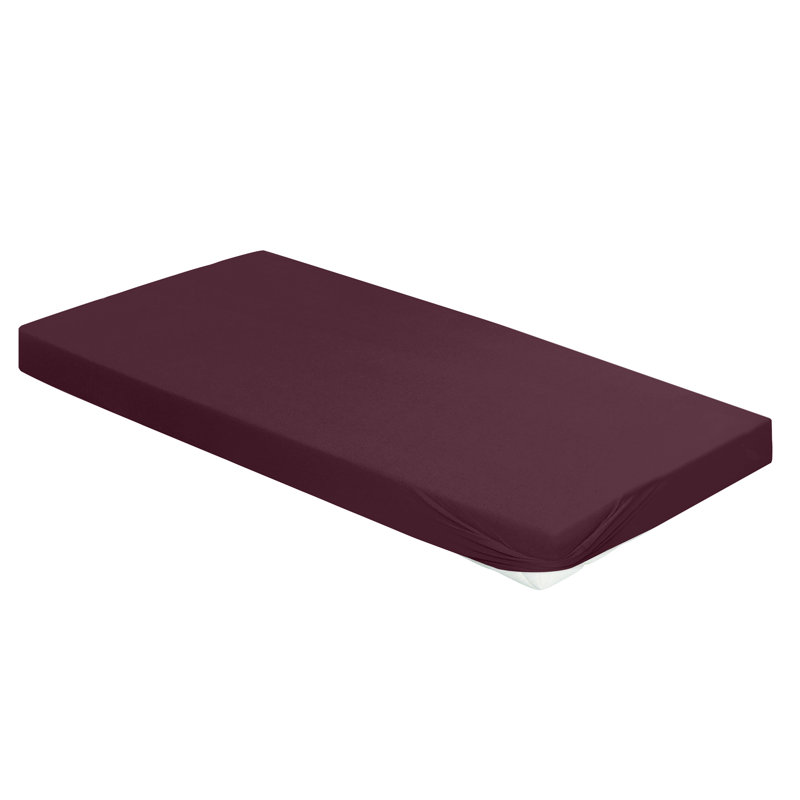 Kilyan Cotton Blend Jersey Knit Fitted Sheet, European Double (140 x 200cm), Purple