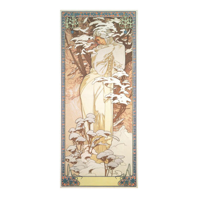 «The Seasons: Winter (1900)» par Alphonse Mucha - Estampe numérique