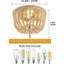 2-Light 31cm Solid Wood Farmhouse Flush Mount