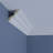 Endurathane Cooper Crown Moulding, 3 3/8"H x 3 3/8"P x 4 7/8"F x 96"L, Factory Primed