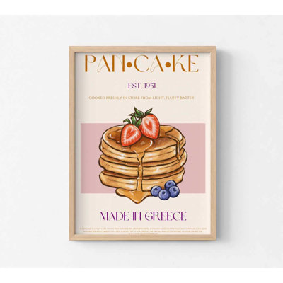 Pancake Stack Vintage Food - Reproduction d'art d'inspiration grecque