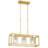 3 - Light Kitchen Island Rectangle Chandelier-344545485