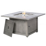 Appomattox Square Aluminum Propane Smokeless Fire Pit Table with Hidden Fuel Tank