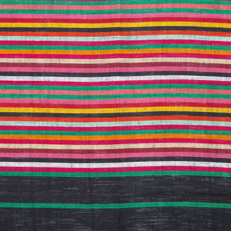 Linen Square Napkins, Black/Blue/Red