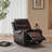 Abba Air Leather Manual Rocker Recliner-1210980695