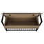 Banc moderne taupe pour le couloir, 42 po de long, structure en métal noir, rangement contemporain 42 po, taupe