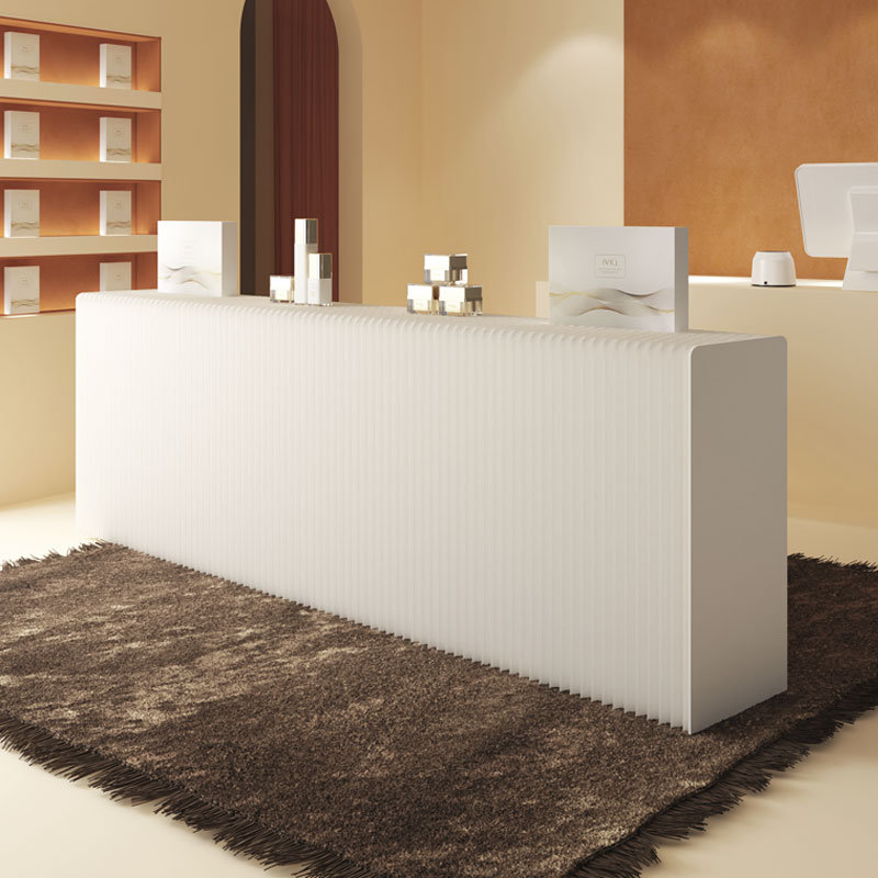 Comptoir de présentation en papier pliable et écologique - Table portable légère, support télescopique sans assemblage pour usage commercial, bureau et maison