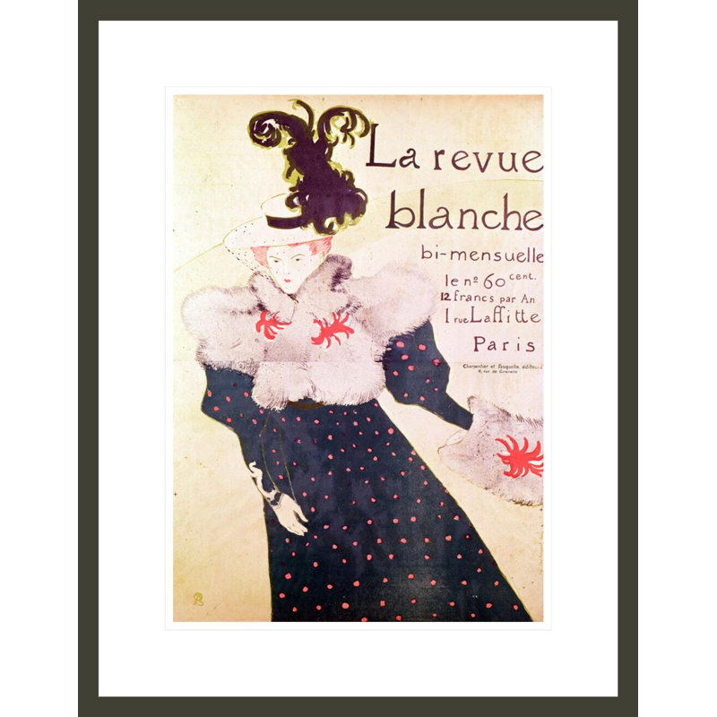 «La revue blanche» par Henri de Toulouse-Lautrec, impression giclée sur cadre, H 21,75 po x l 17 po