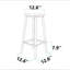 Ensemble de table de bar rectangulaire et tabouret en métal (3 pièces) - l 39 po x H 35 po x P 16 po-327596276