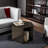Set Of 2 Hexagonal Coffee Tables With A Storage Shelf-2054569847