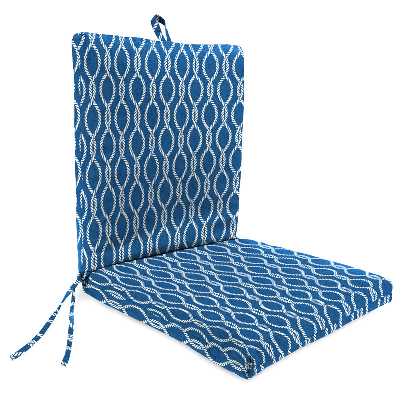 21" x 44" Outdoor Chair Cushion with Ties and Loop, Holden Regatta