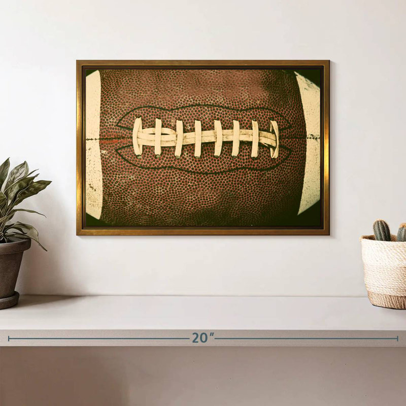 Vieux football, Cadre flottant doré, 13 po x 9 po
