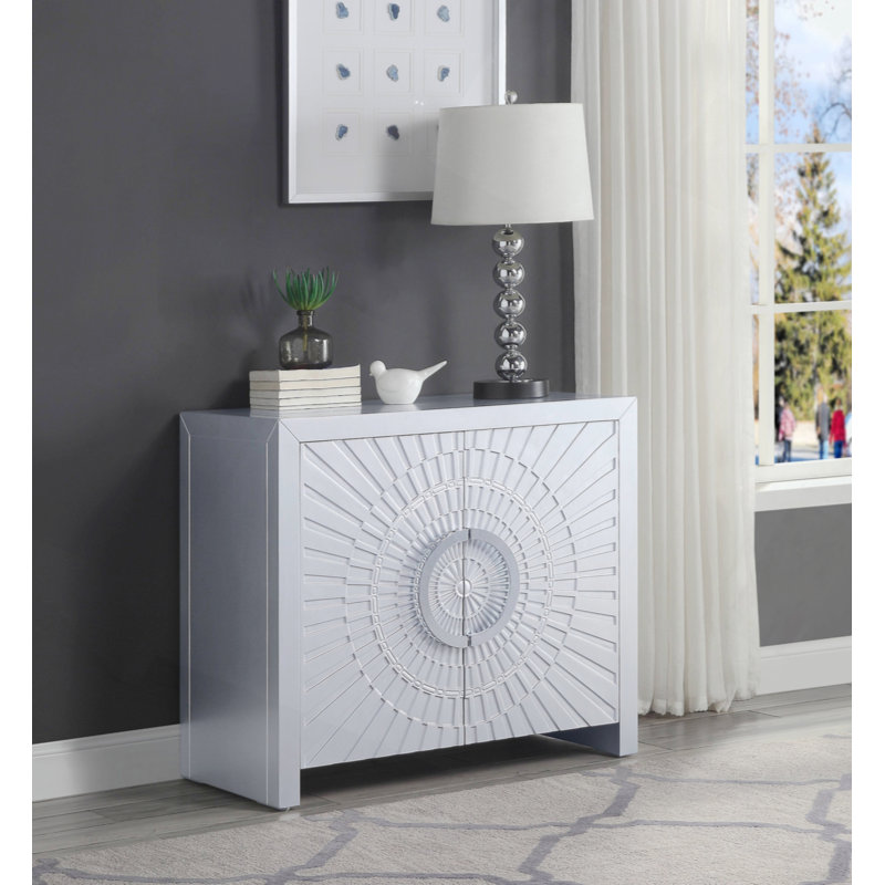 Cicero Platinum Finish Console Cabinet,Sideboard,Dining Table,Office credenza