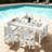 White All-Weather Outdoor Patio Dining Set (7-Piece)-834735680