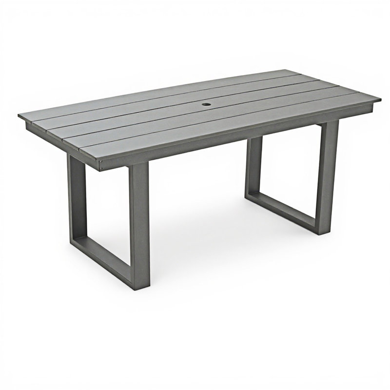 Outdoor Dining Table, Gray