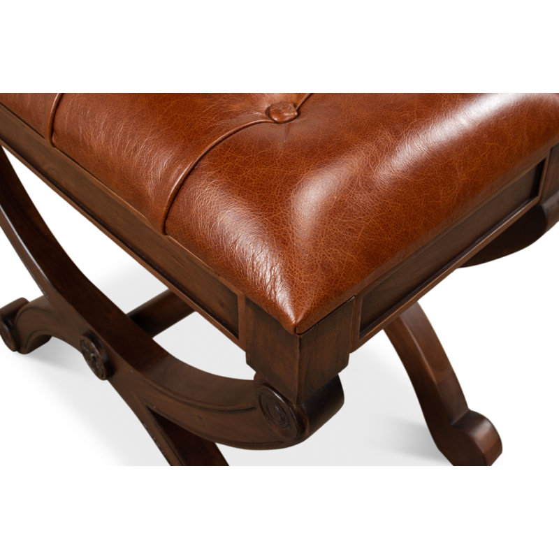 Empire Leather Accent Stool