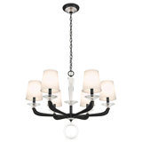 Emilea 6 - Light Glass Chandelier