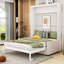 Lit escamotable mural en bois avec canapé-106408955-106408956