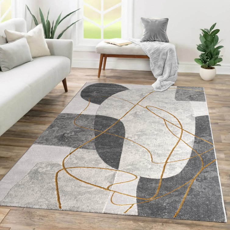 Meriel Abstract Machine Woven Area Rug